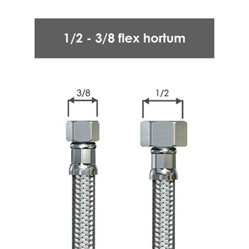 ÇELİK BAĞLANTI FLEXİ 3/8-1/2 50 CM / 25