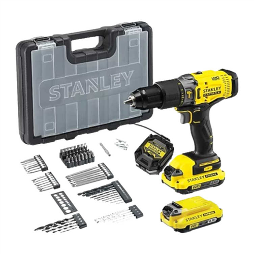 STANLEY SCD718D2K 18 V Lİ-ON VİDALAMA MATKAP + 83 PARÇA AKSESUAT SET