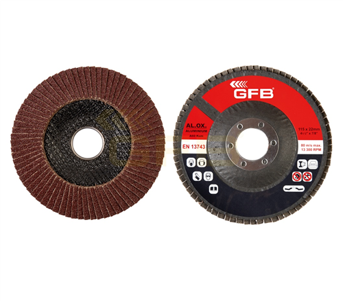 GFB FLAP DİSK ZIMPARA KIRMIZI 115 ( 60 KUM ) / 10 - 200