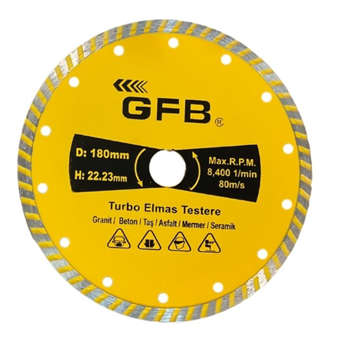 GFB TURBO ELMAS KESİCİ 180 MM / 5